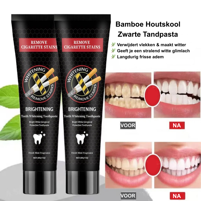 Bamboe Houtskool Zwarte Tandpasta