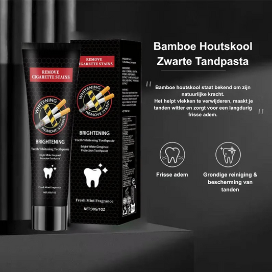Bamboe Houtskool Zwarte Tandpasta